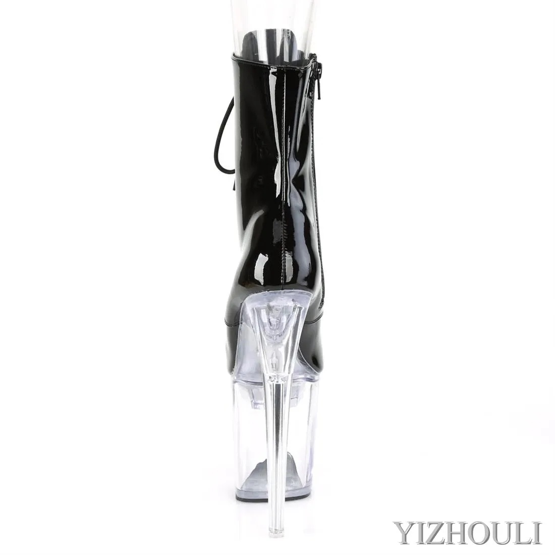 Banquet PU upper 20 cm stiletto heels, 8 inch model stage show boots, nightclub pole dancing ankle  dance shoes