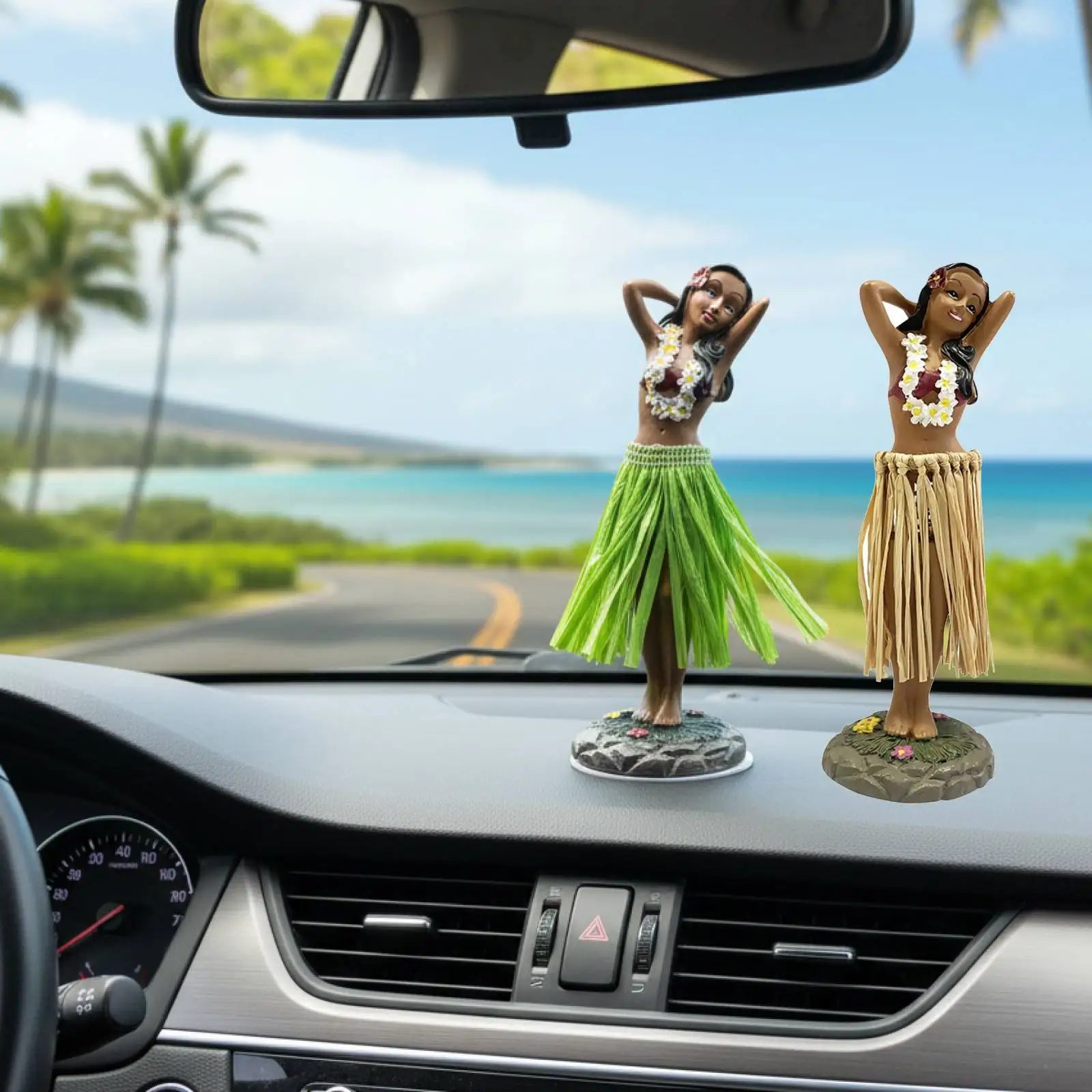 Hawaiian Dancing Girl Dashboard Figurine - Decorative Collectible