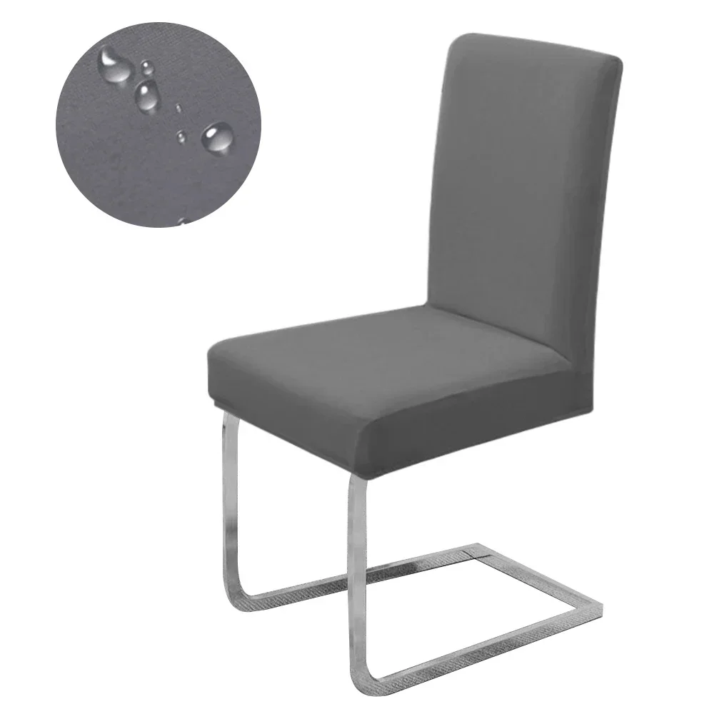 Elastic Waterproof Chair Cover Plain Spandex Dining Room Seat Covers Chair Protector for Restaurant Kitchen Banquet Seat Case 5