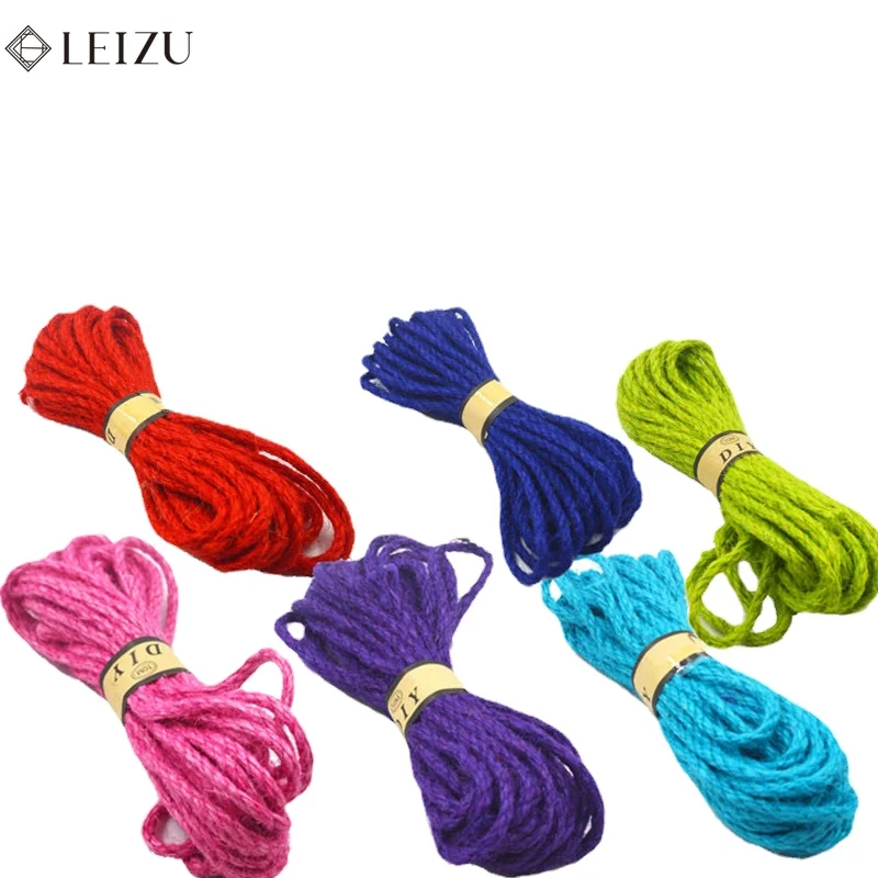 10 Yards/Lot 6mm Colored Jute Twine Rope for Crafts Gift Wrapping Packing  Gardening and Wedding Decor 10 Yards/lot
