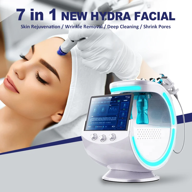 New Smart Ice Blue Water Micro Bubble 7in1 Hydra Faciale Solution Skin Care Analyzer Management Facials Beauty Machine high power 450nm 1000mw 1w pure blue laser dot module micro engraving w adapter