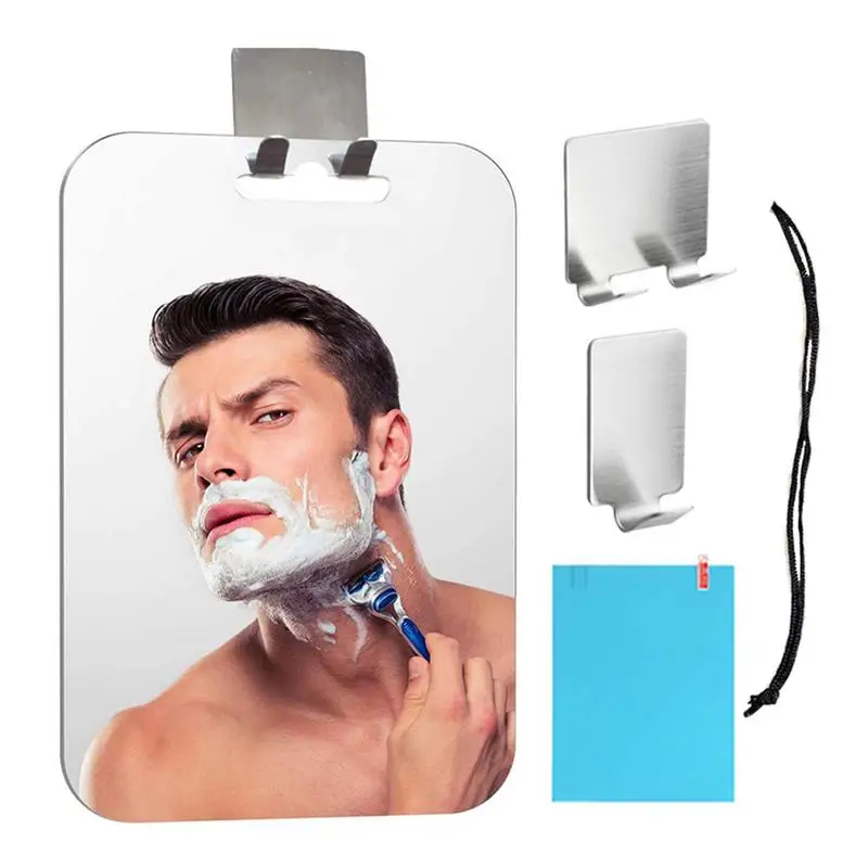 AntiFogCoatedShowerShavingMirrorPortableHangingMirrorShaver