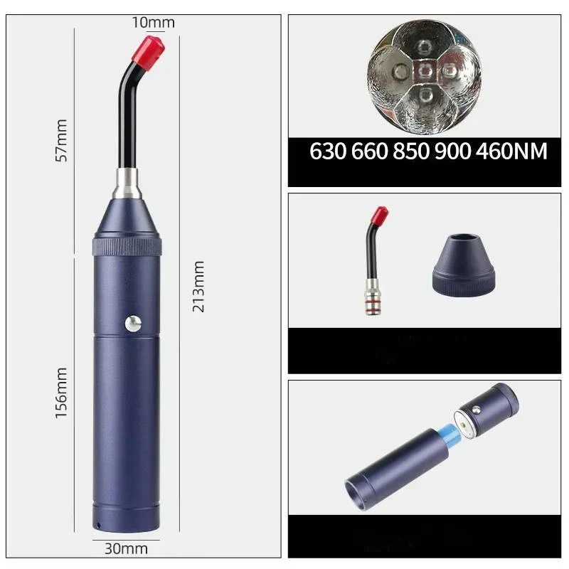 Red Light Therapy Device Infrared Light Therapy Wand Cold Sore Canker Sore Treatment for Mouth Nose Ear Knee Feet Hands Ankle