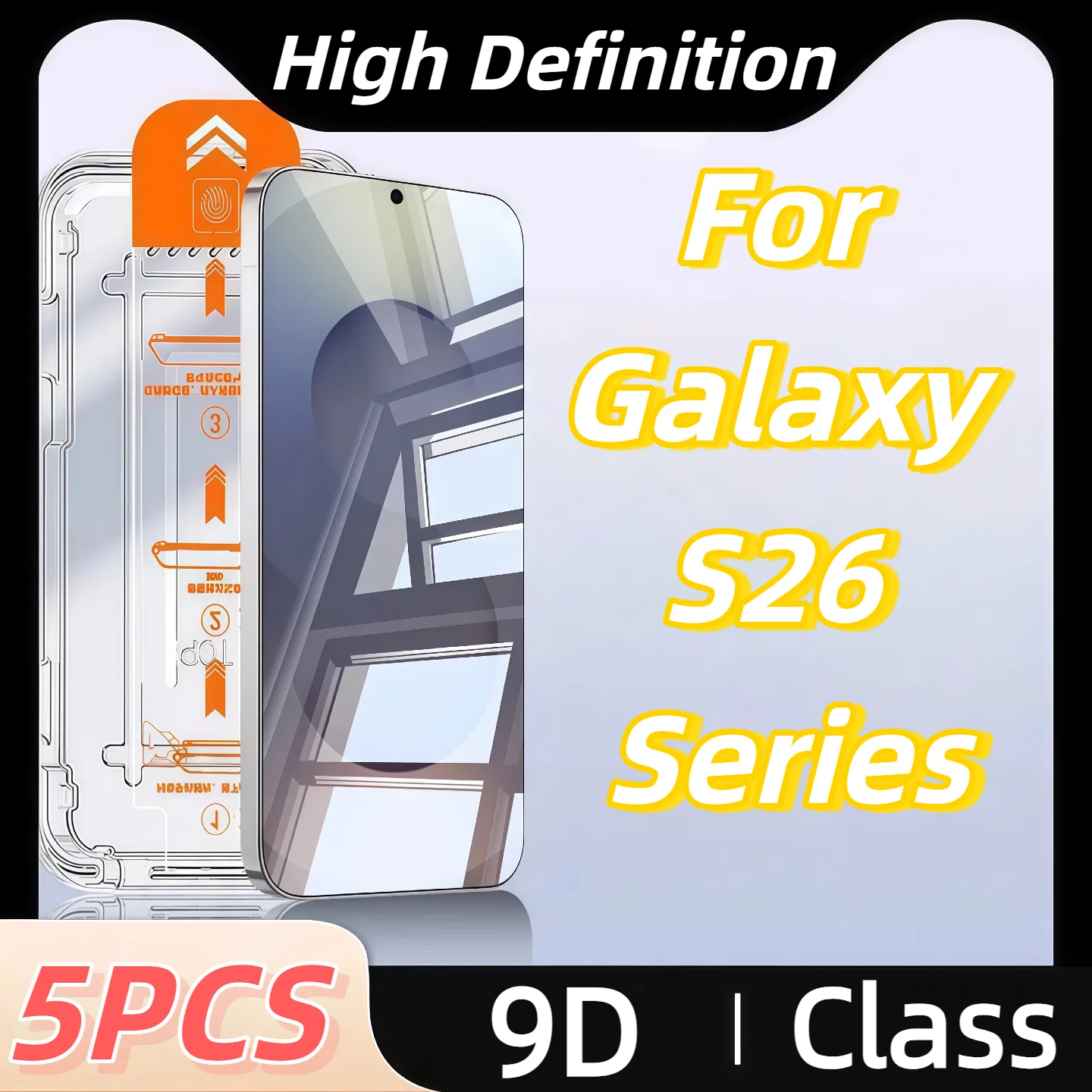 Premium HD Tempered Glass Screen Protector - 5-Pack, 9H Hardness, Dust-Free & Bubble-Free