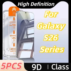 Premium HD Tempered Glass Screen Protector - 5 - Pack, 9H Hardness, Dust - Free & Bubble - Free - Galaxy S26 Ultra