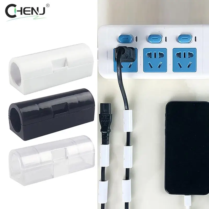 

20pcs Hole Free Cable Management Device Wall Mounted Data Cable Wire Fixing Device Self-adhesive Wire Clip Buckle