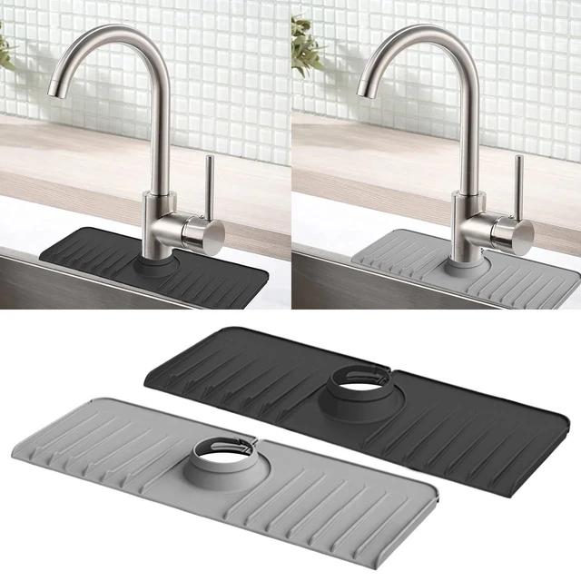 Sink Faucet Splash Guard Mat Kitchen Silicone Pad Drain Catcher