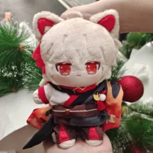 

20CM Game Anime Genshin Impact Cosplay Kaedehara Kazuha Cute Dress Up Maid Outfit Plush Toy Doll and Cloth Christmas Present