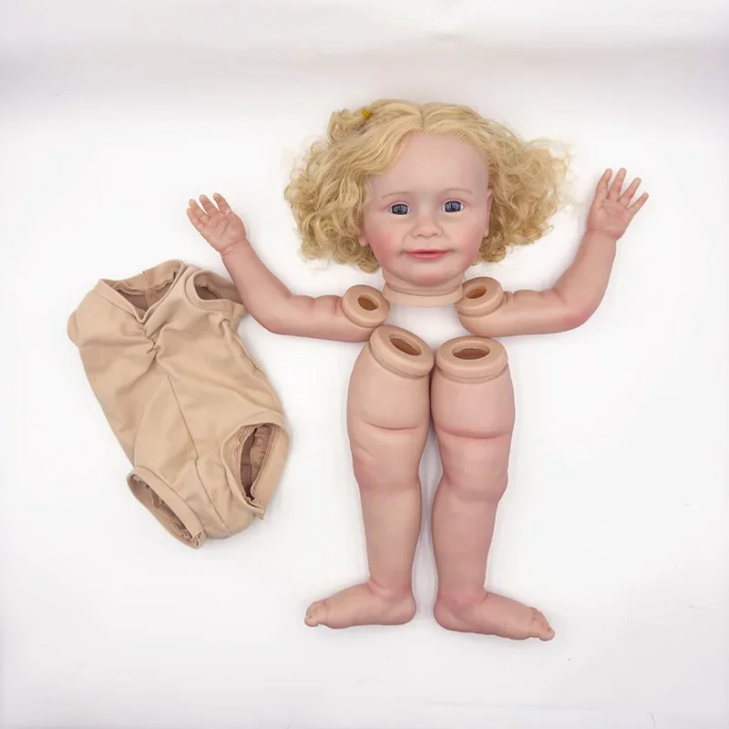 완제품 다시 태어난 인형 Zoe, 이미 그려진 키트, 매우 실물 같은 , 몸 및 손 뿌리 털, 24 인치