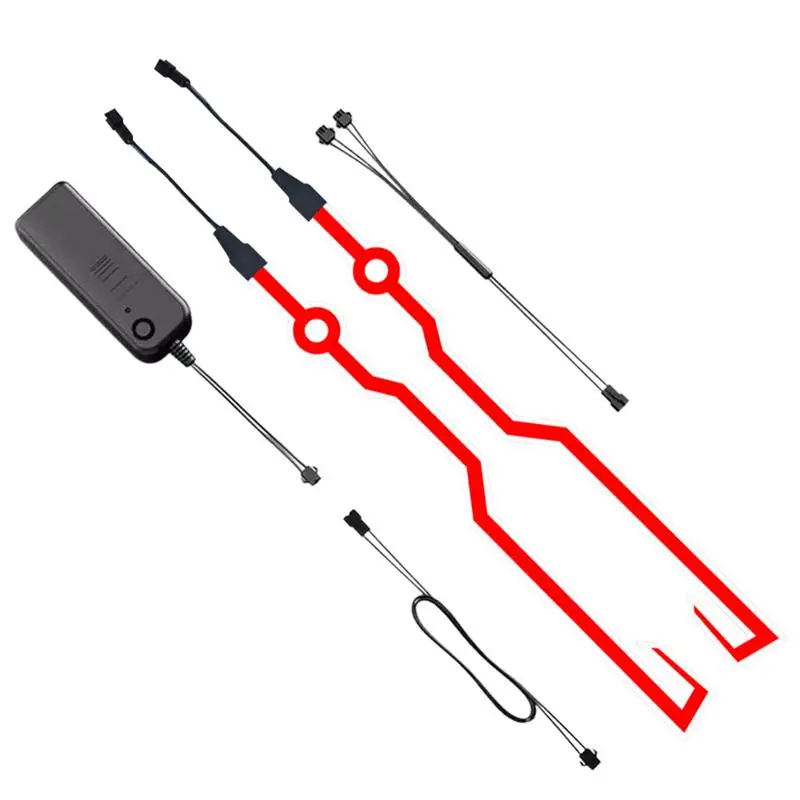 

Motorcycle Helm LED Light Strip Night Riding Signal Helm EL Light For Night Riding Safety Battery-Powered Multi-Colors