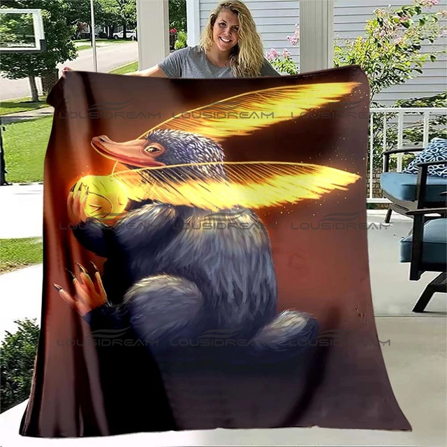 HARRY POTTER MUGGLE WORTHY FANTASTIC BEASTS BLANKET THROW 48 X 60