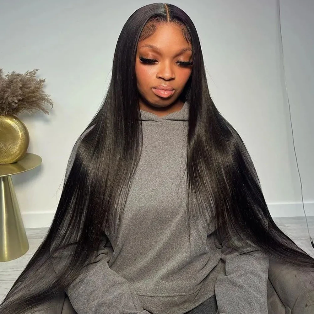 

30 34 Inch Straight Transparent 13x6 Hd Lace Frontal Human Hair Wigs 180 Density Brazilian Remy 13x4 Lace Front Wigs