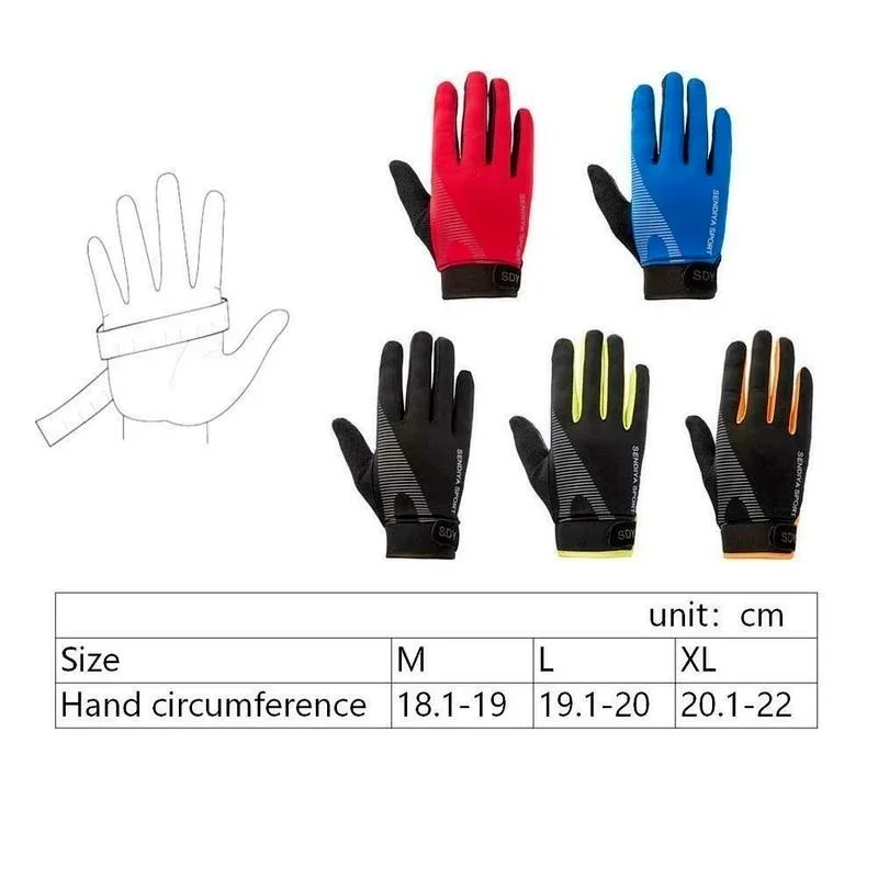 Men Cycling Bicycle Gloves Full Finger Touch Screen Mtb Bike Motorcycle Gym Training Fitness Gloves Summer Outdoor Fishing Glove 5