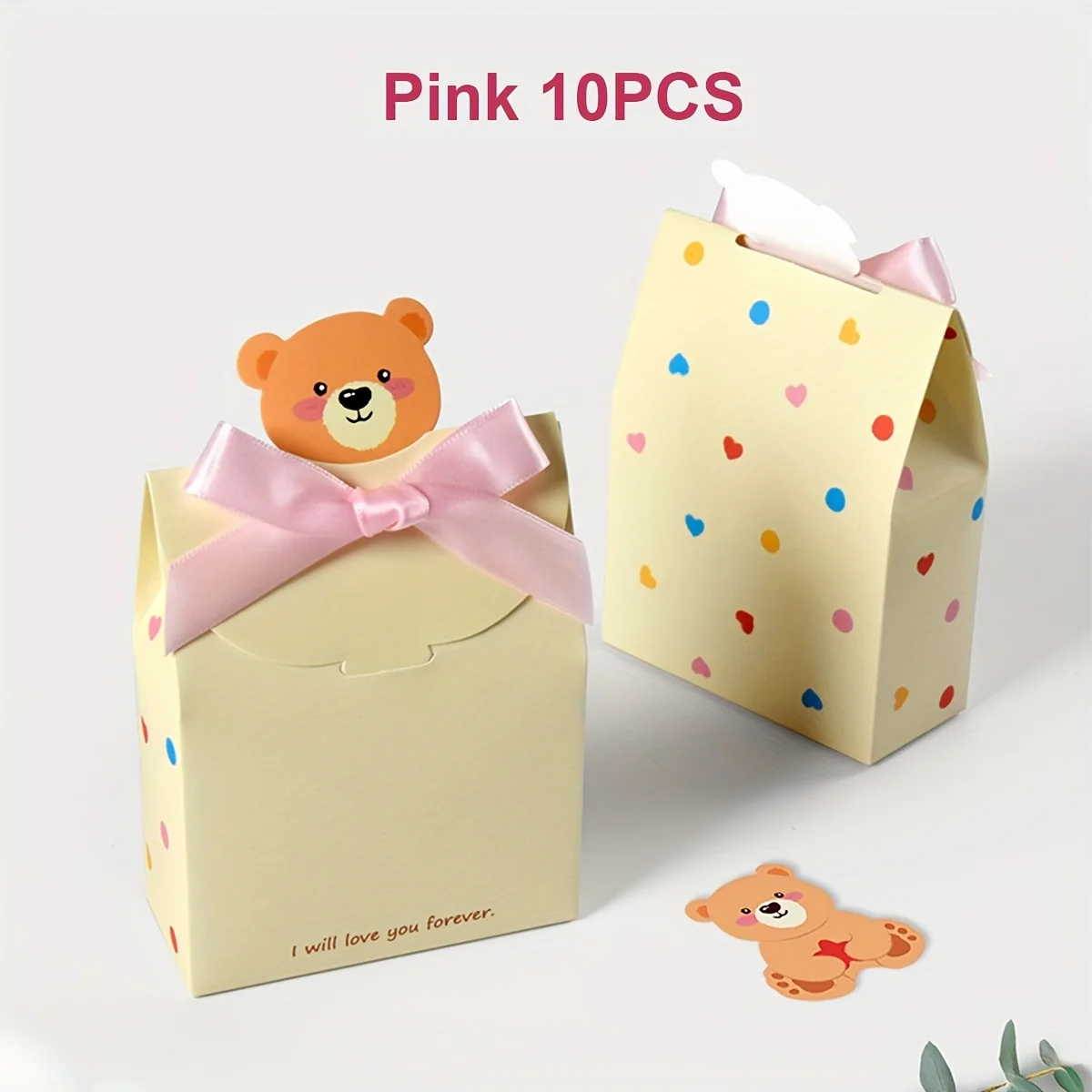 10PCS Cartoon Bear Foldable Square Gift Boxes, Durable and Stylish Paper Packaging for ... - SKU FSGB1109 - UGI Packaging
