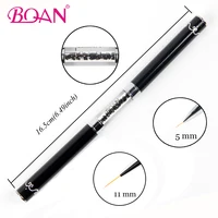 BQAN Double Head Nail Art Liner Brush Drawing Line Pen 5mm/7mm/9mm/11mm Nail Art Brushes Rhinestones Handle Manicure Art Tool 2