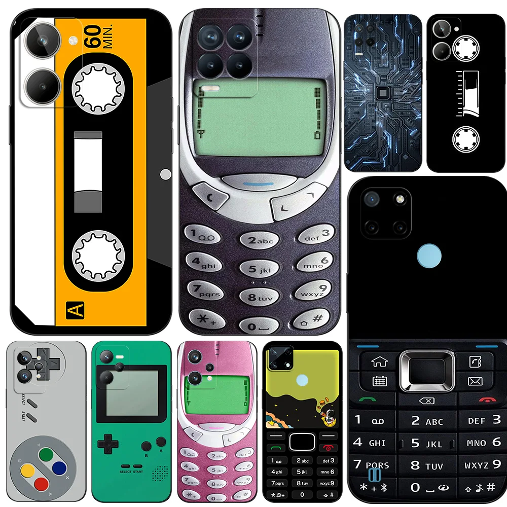 Custodia In Tpu Nero Per Realme Q5 X Xt X2 X3 Superzoom X50 V13 Q3I X7 Pro Ultra Gt Master Edition Retro Vintage Camera