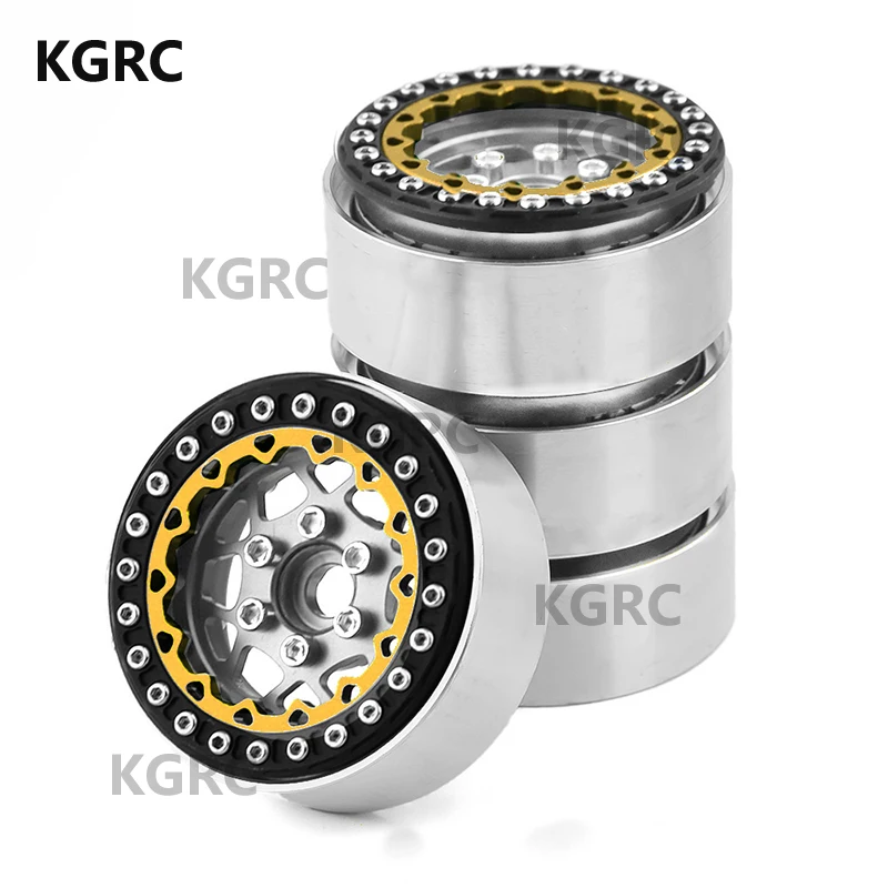 

4Pcs CNC Aluminum Alloy 1.9 Beadlock Wheel Rim for 1/10 RC Crawler Car Axial SCX10 90046 AXI03007 TRX4 VS4-10 Redcat Gen8 rbx10