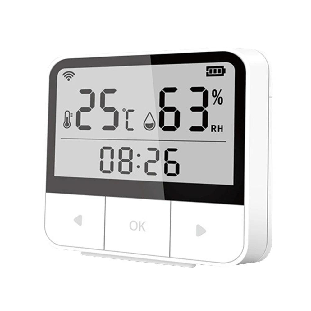 

Temperature Humidity Sensor Children Room APP Control Alarm LCD Display Smart WIFI For Indoor Home Office Multifunctional