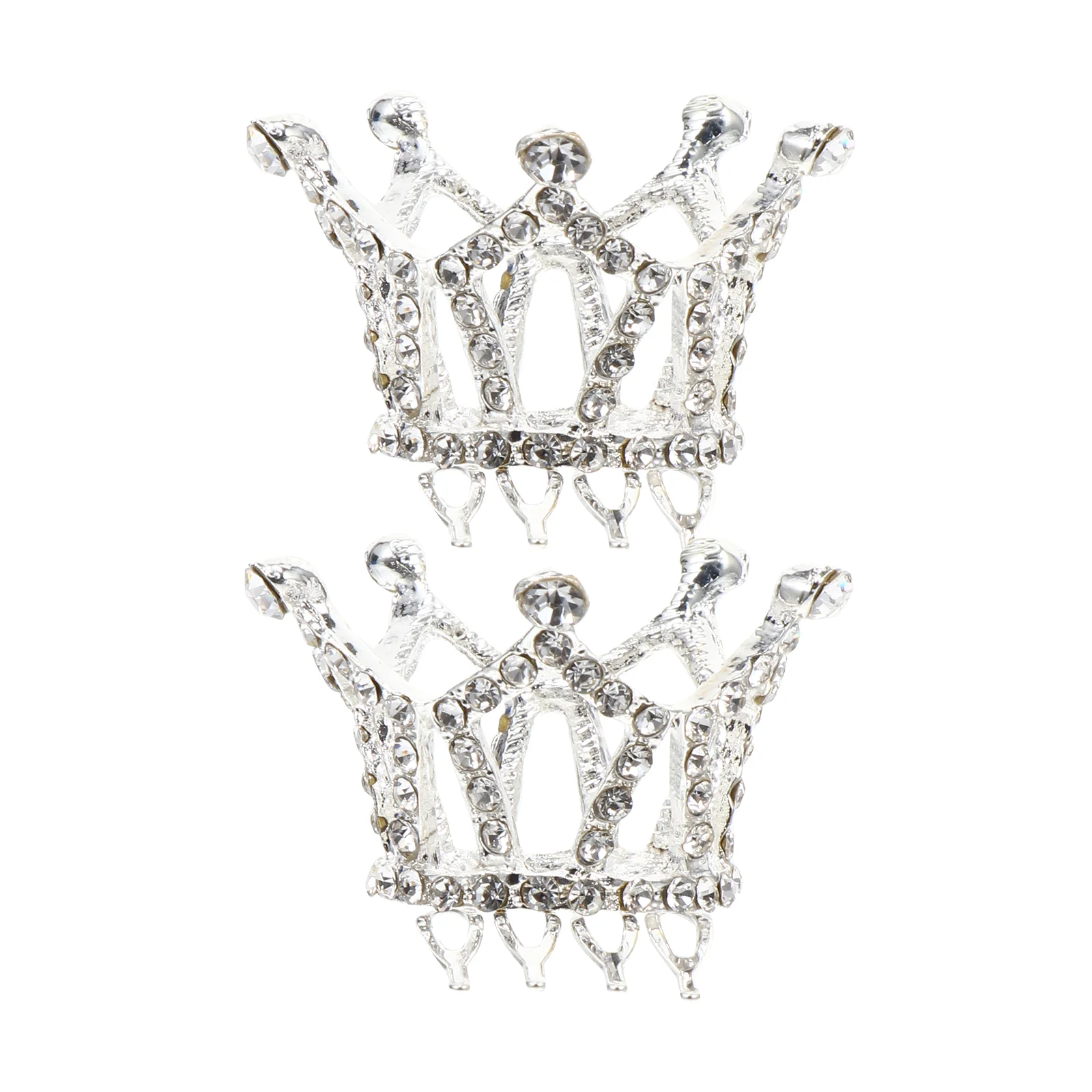 

2 Pcs Crown Hair Accessory Party Headwear Decorate Delicate Girl Decorative Children Kids Headdress Birthday Performance