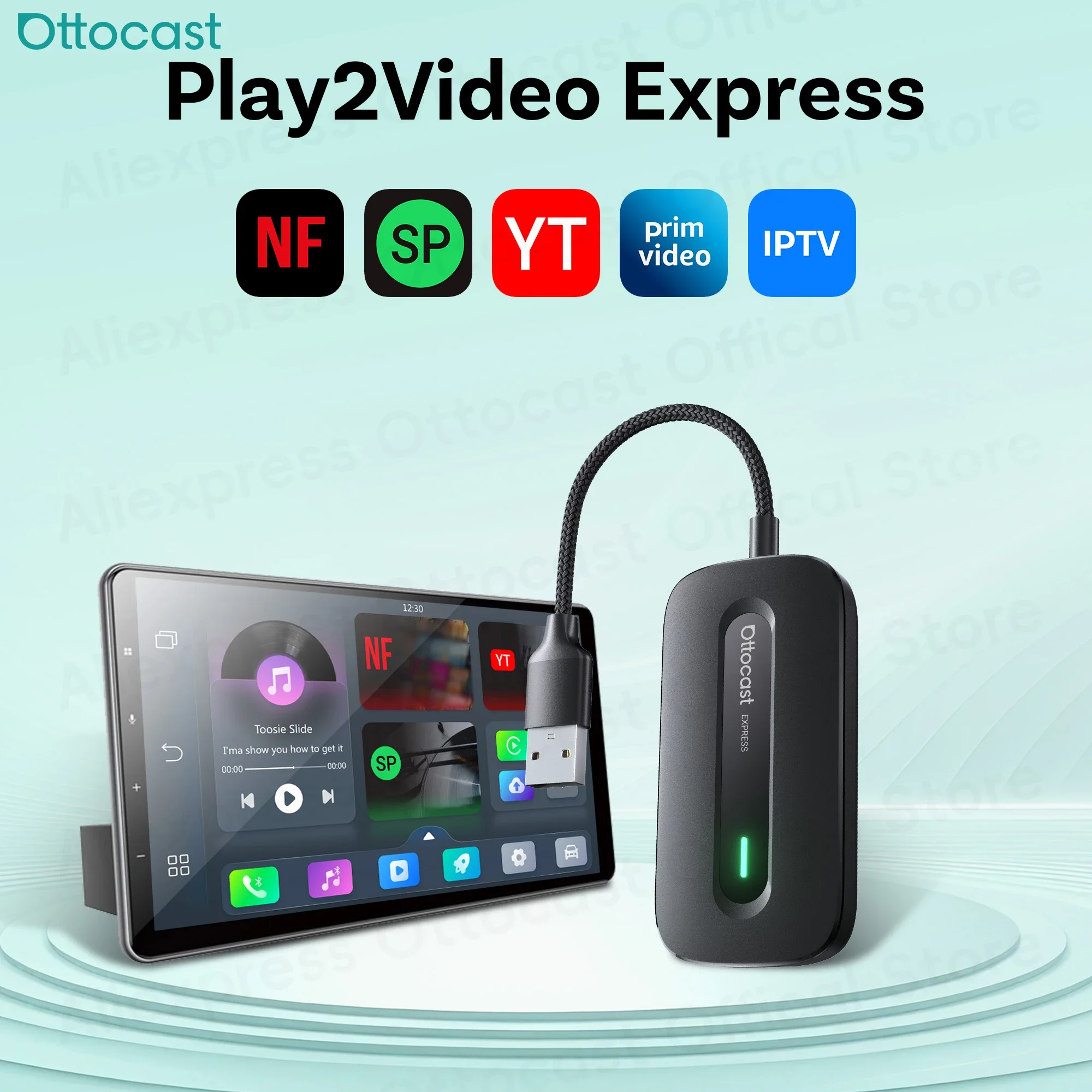 カーオーディオ Ottocast Play2Video Express OTTOCAST Play2Video Express Wireless CarPlay Android Auto AI Box