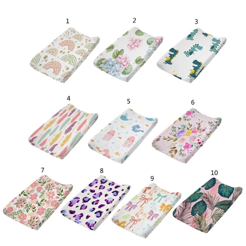 Baby Changing Pad Cover Floral Print Fitted Crib Sheet Infant or Toddler Bed for diaper changing pad,diaper changing mat