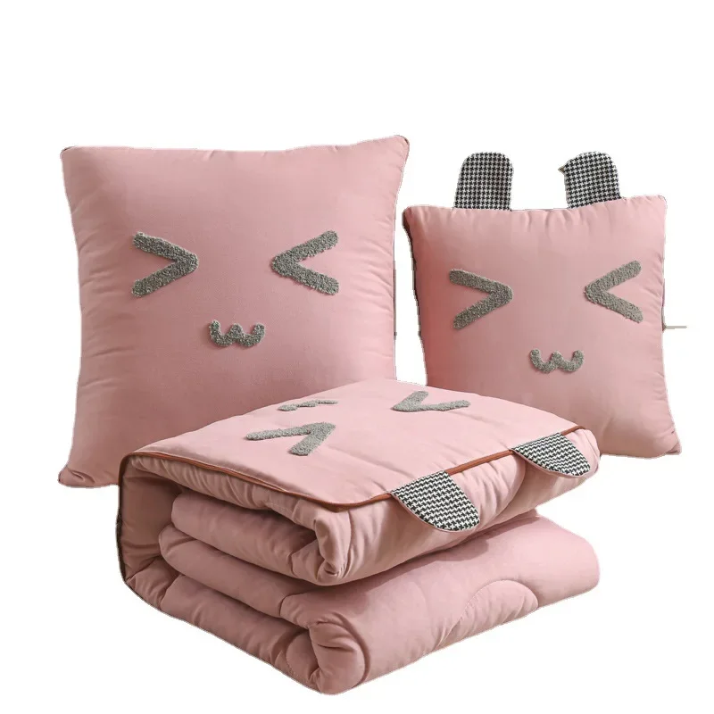 Car Cushion 2-in-1 Pillow Blanket Multi-Functional Sanding Cartoon