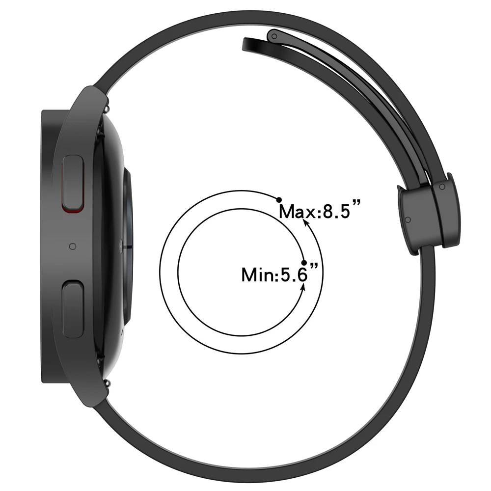 Silicone Strap with Metal Magnetic Buckle for MoonSwatch Planet Collection