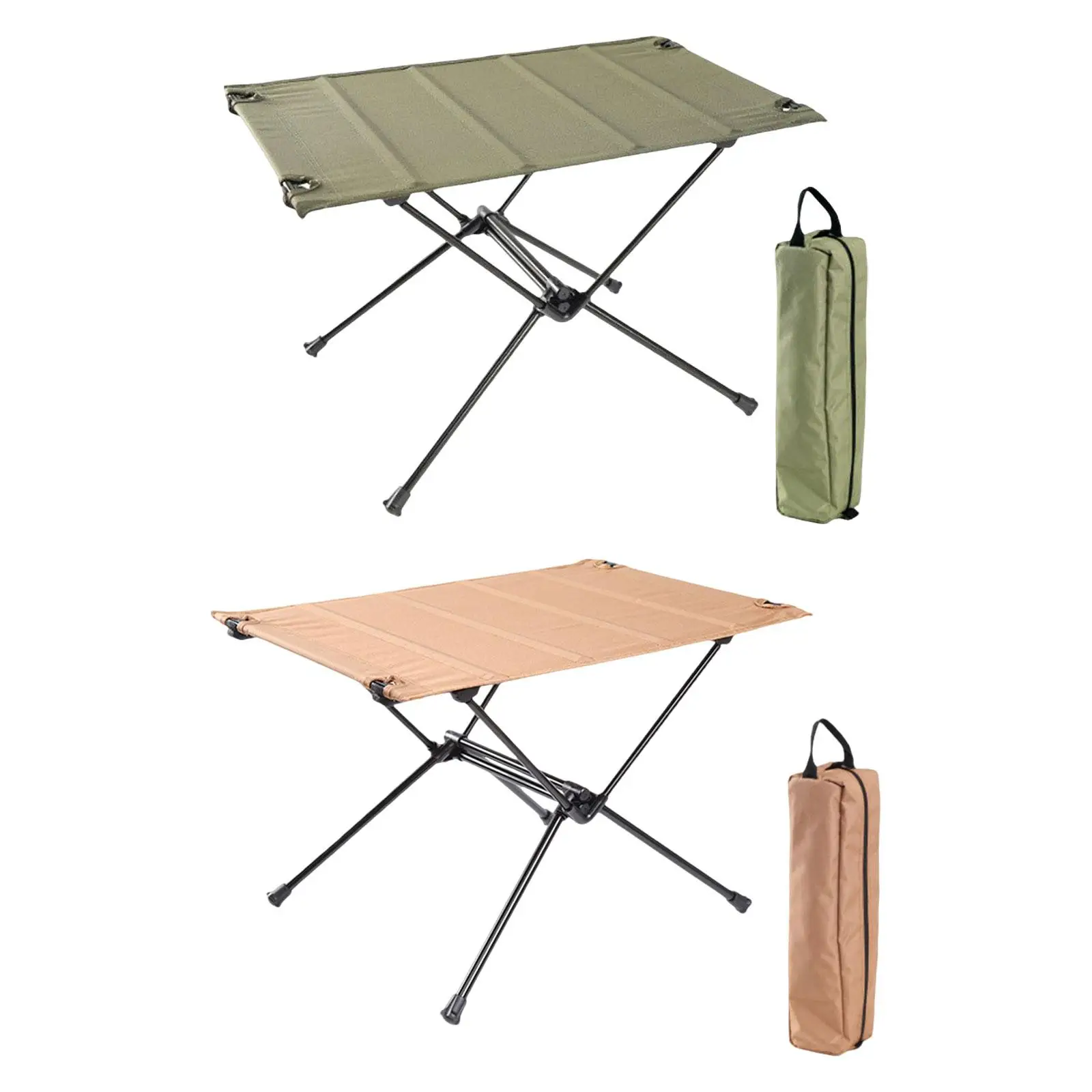 Foldable Camping Table Aluminum Alloy with Carry Bag Camping Desk Outdoor Table for Travel Garden BBQ Fishing Backpacking