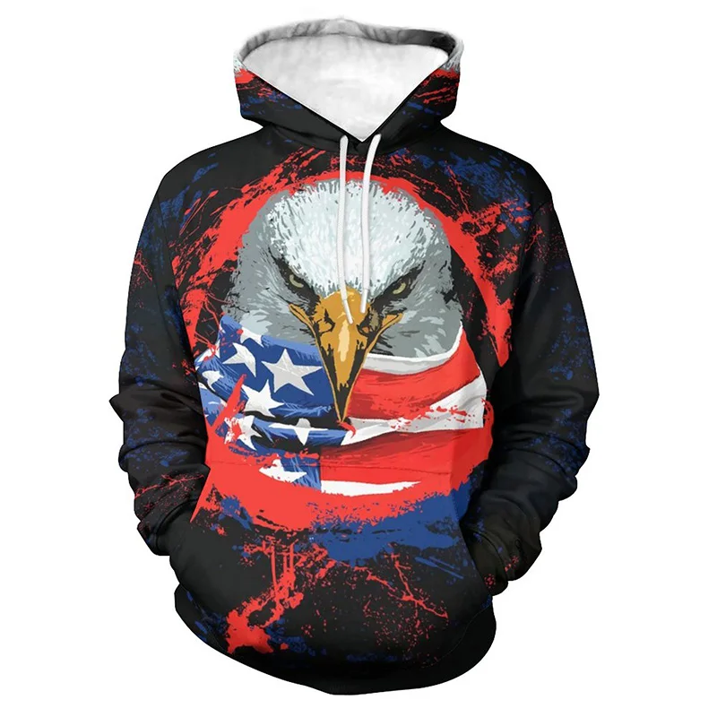 thumbnail image 1 of Sudadera con capucha con estampado 3D de águila y halcón para hombre, sudadera informal de talla grande, sudadera de manga larga, ropa de calle para hombre, 1 of 4