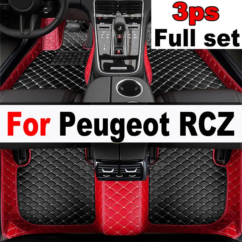 CarFloorMatsForPeugeotRCZT7520092015LuxuryLeatherMatRugs