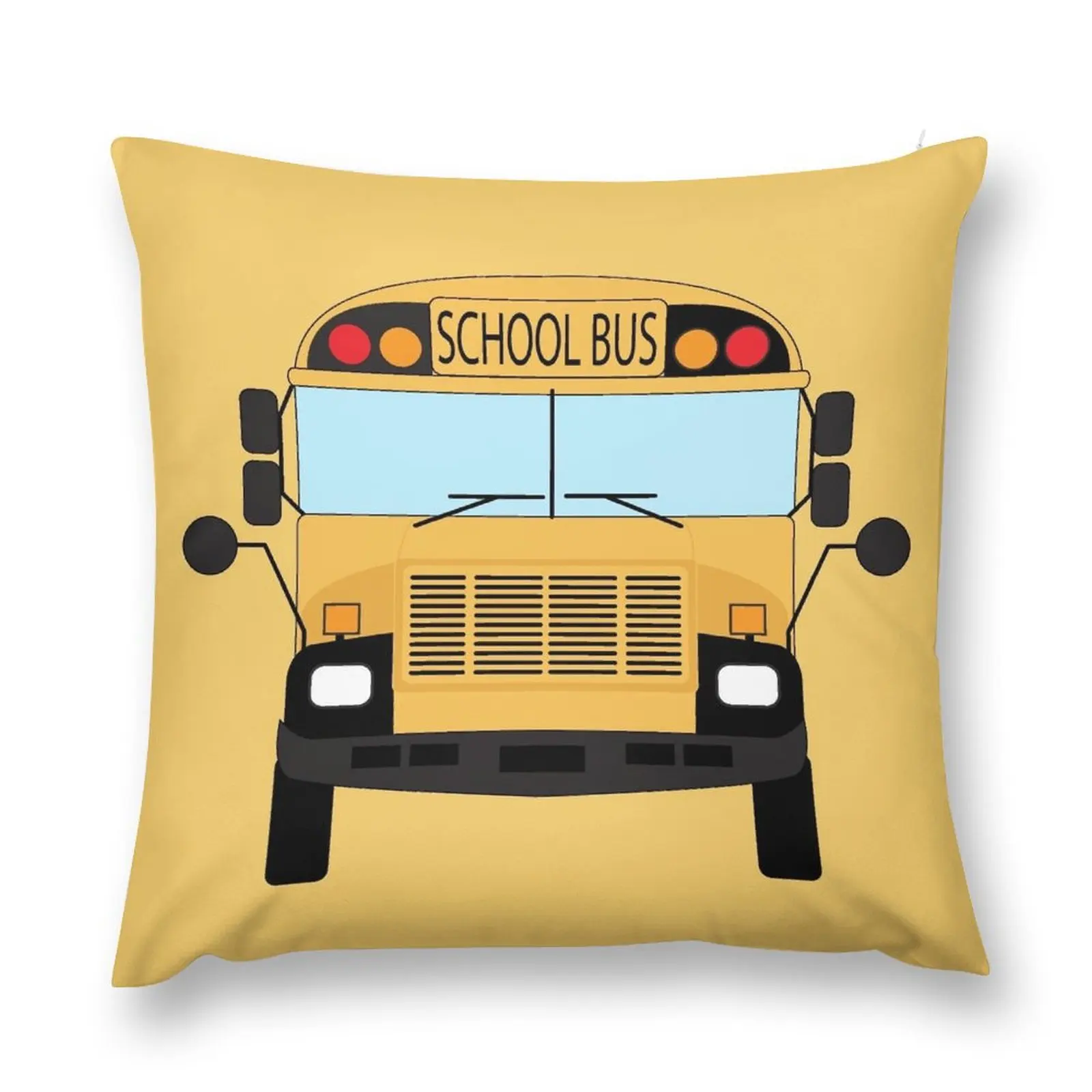 

Yellow School Bus Pattern Throw Pillow Luxury Sofa Cushions Decorative Pillow Covers For Sofa