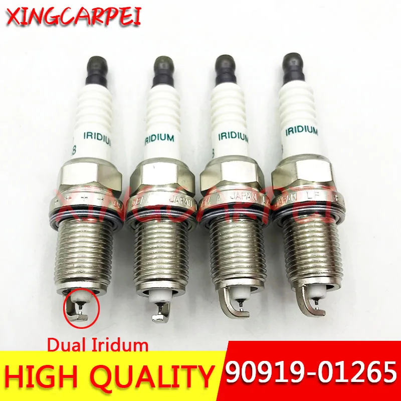 4pcs FK16RA8 9091901265 Dual Iridium Spark Plugs for Toyota YARIS