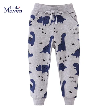 Little maven 2024 Autumn Spring Pants Dinosaurs Toddler Baby Boys Trousers Kids Clothes Sweatpants Children Casual Pants Cotton 1