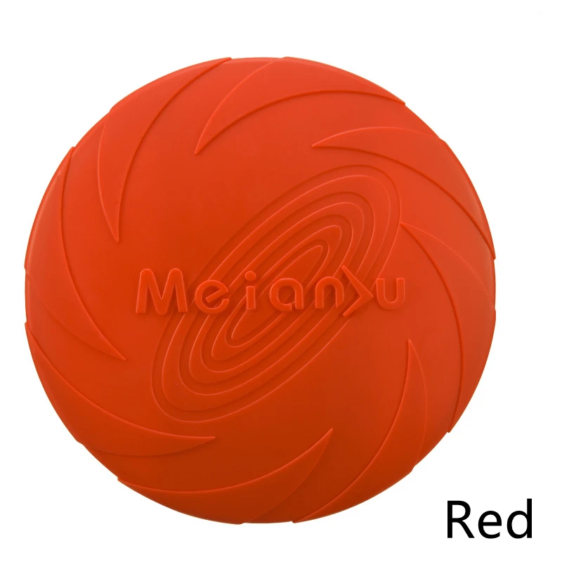 Dog Toy Flying Disc Silicone Material Sturdy Resistant Bite Mark Repairable Pet Outdoor Training Entertainment Throwing Type Toy