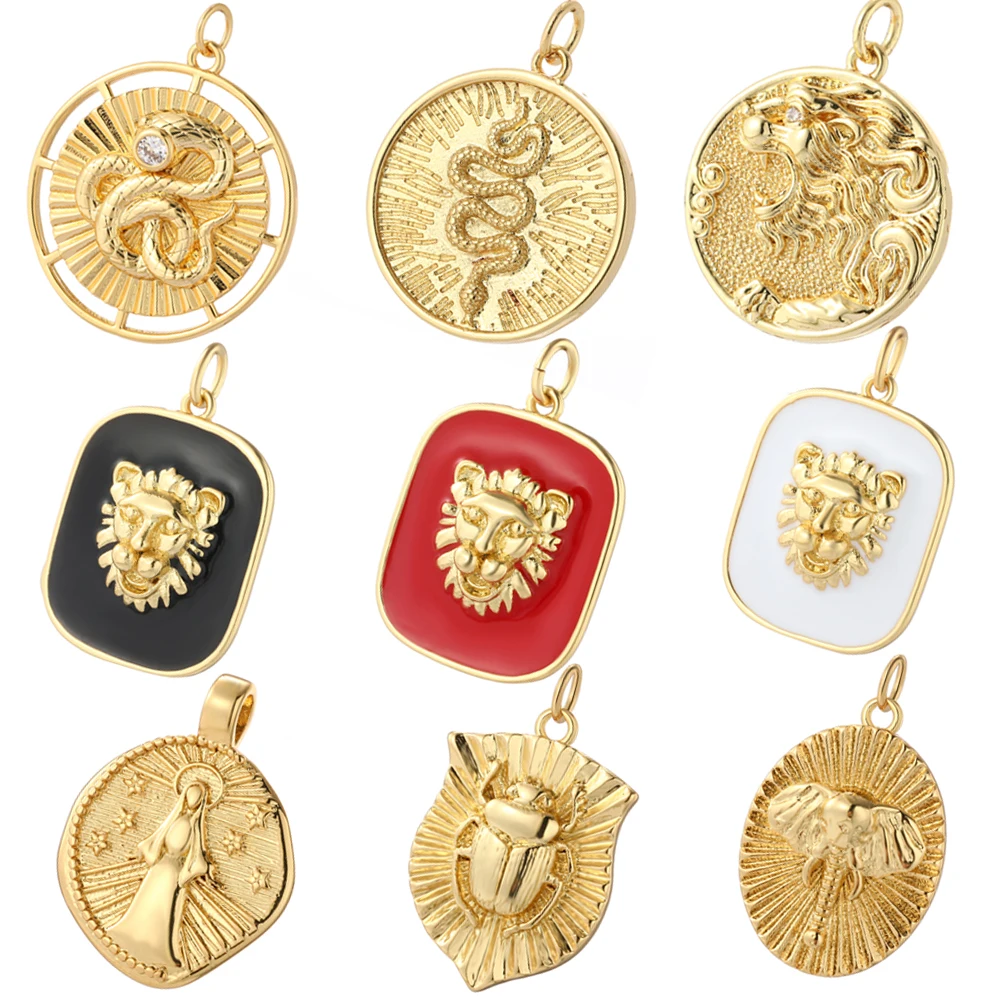 Charms Jewelry Making Elephant Lion Charms Jewelry Making Gold Lion