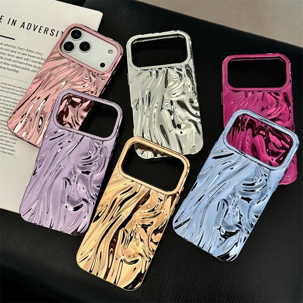 Electroplate Water Ripple Protective Phone Case - TPU Soft Cover