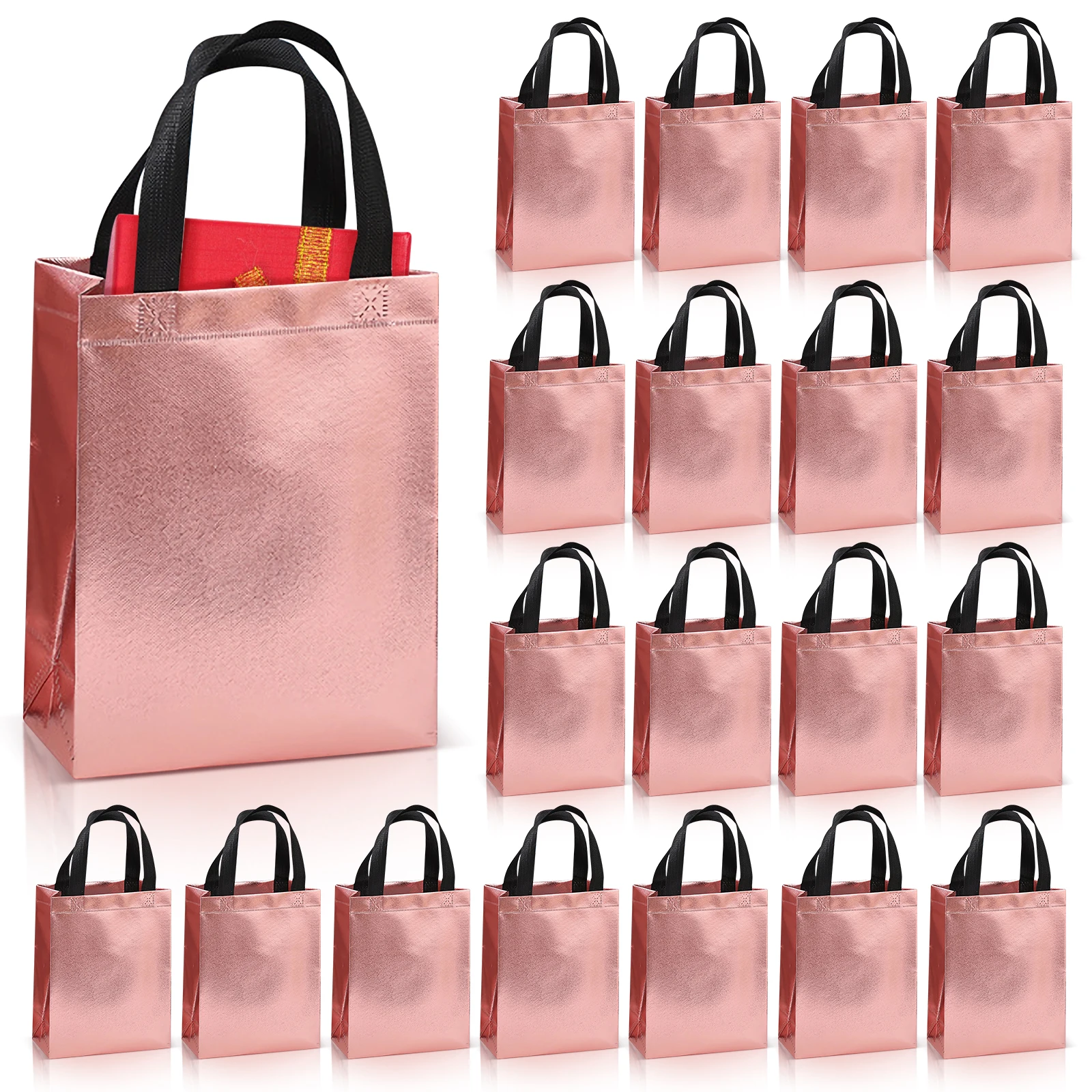 20pcs Aluminized Film Non-Woven Gift Tote Bags – Reusable Leak-Proof Shopping Bags for ... - SKU AFNB1919 - UGI Packaging