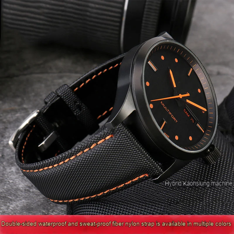 Cinturino In Pelle Di Nylon Per Mido /Tudor Black Shield/ Breitling /Tissot Starfish Cinturino Per Orologio In Tessuto Di Tela Da Uomo 20Mm 22Mm 24Mm