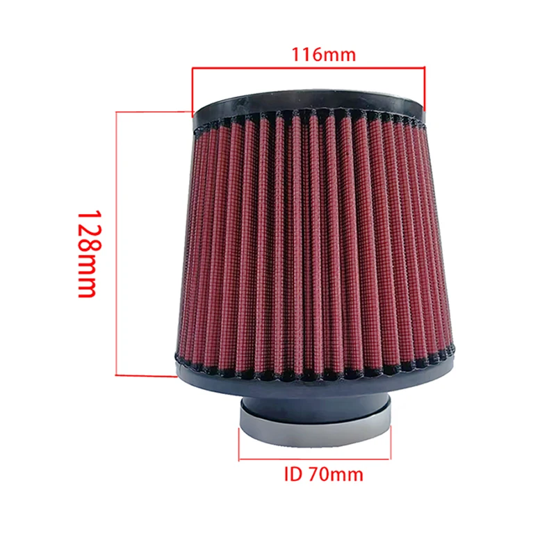 Air Filter 60MM 70MM 76MM Air Filter High Flow Cold Air Intake Universal Filters Vehicles Filters Car Accessories