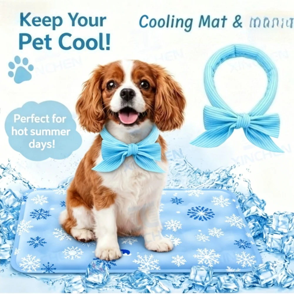 Pet Cooling Mat, Dry Ice Water Injection Cool Pad, Waterproof Wear Resistant, Summer Heat Relief Cooling Cushion For Dogs & Cats_voghion.com