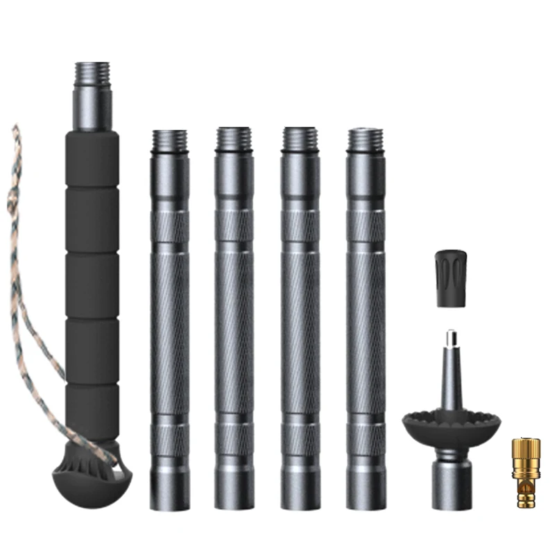 Trekking Pole Trekking Pole Multifunctional Aluminum Walking Sticks New Folding Outdoor Camping Hiking Stick Adjustable Ultralight Alpenstock
