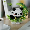 Mini Dog Cat panda raccoon Cute Pet Small Building Block Model Series Ornaments Children's Toy Christmas Birthday Gifts for Kids 5