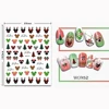 10PCS Christmas Disney Nail Art Decal Green skin monster text Mickey Nail Deco Art Decal 3D Back glue Party Green Nail slider 2