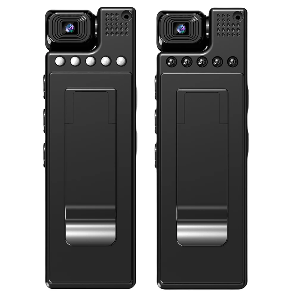 FHD 1080P Mini Body Camera Miniature Camcorder with 180 Degree Rotatable Lens Pocket Video Recorder for Police/Cycling/Travel