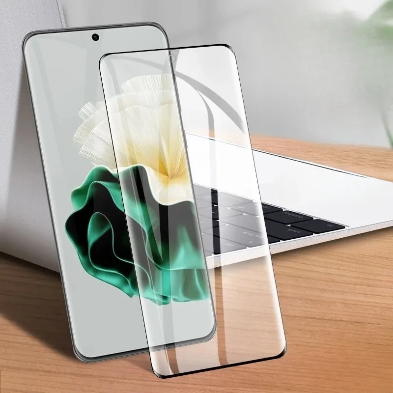 Huawei P60 Pro için 3D Kavisli Tam Kapak Temperli Cam Ekran Koruyucu için P60 Sanat P60 Şeffaf koruyucu film