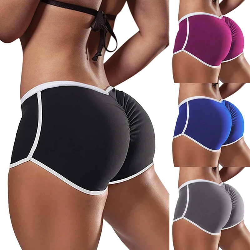

Popular Women's Knickers Colorful Hip lifting Shorts Boxers Milk Silk Sports Boxer Panties High Waist Elasticated Seamless Sexy