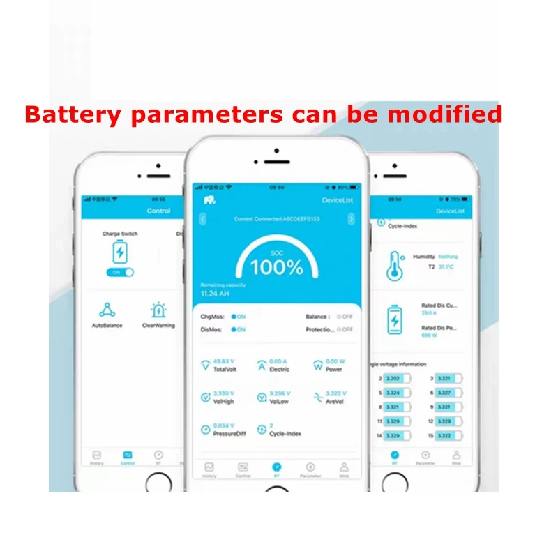 12V 24V 36V 48V 100AH 150Ah 200AH 300Ah 400Ah lifepo4 lithium battery bluetooth BMS APP for solar inverter EV Fishing boat 2