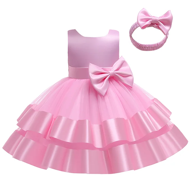 Vestido de encaje de tul para vestidos de bautismo para niña, 1er cumpleaños, apliques de cuentas, fiesta, boda, ropa de bebé _ - AliExpress