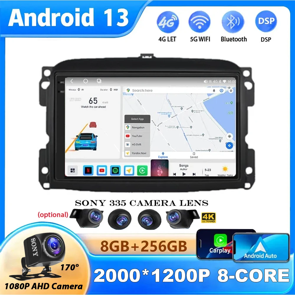 

Android 13 Car Radio For Fiat 500L Egea Doblo 2012-2017 Multimedia Stereo Autoradio CarPlay Navigation 4G DSP Auto Video Player