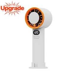 Portable Bladeless Rechargeable Fan with Instant Ice Cooling Mode (White Upgrade)